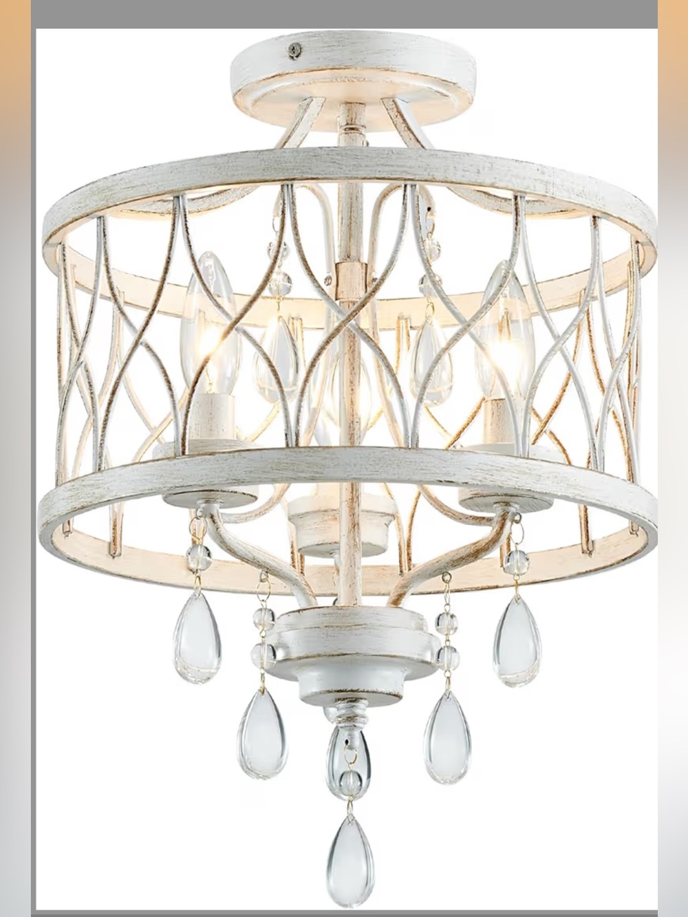 Farmhouse, Crystal ceiling light fixture